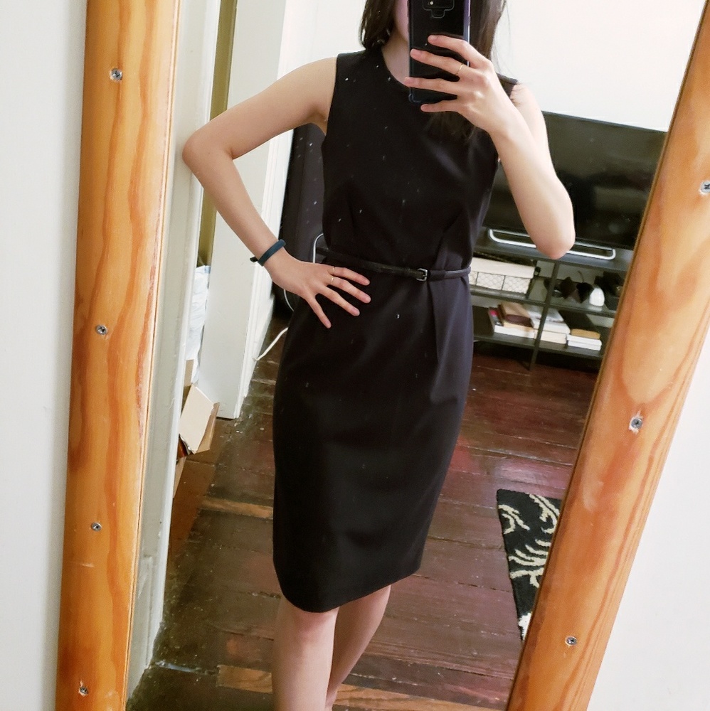 Calvin Klein | Slick Black cocktail/office dress